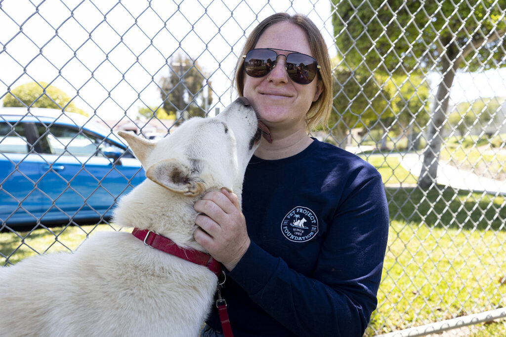 Pet Project Volunteer and Pup